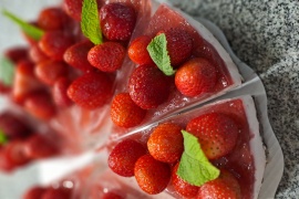 Jahodový cheesecake