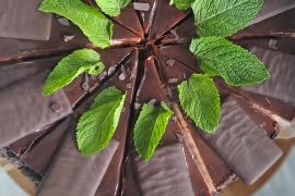 Čokoláda Máta cheesecake