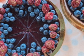 Ostružina borůvka cheesecake