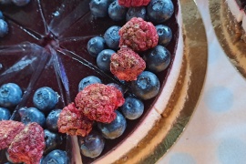 Ostružina borůvka cheesecake